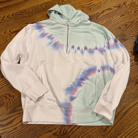 Peloton Quarter Zip Tie Dye Hoodie Sweatshirt size Small - Picture 2 of 6